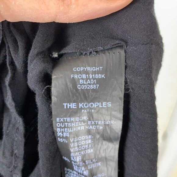 The Kooples Black & Red Floral Silk Blend Jacquard  Dress - Sz 1 - Picture 7 of 8